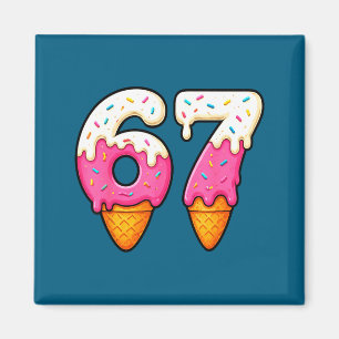 67 Ijs Drip Meme Illustratie Magneet
