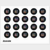 67 Ijs Drip Meme Leuk Six Seven Gen Alpha S Ronde Sticker (Vel)
