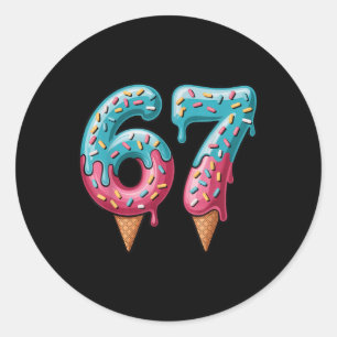 67 Ijs Drip Meme  Ronde Sticker