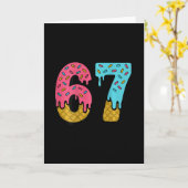 67 Ijs Drip Meme Six Seven Game Day (op Ck)  Kaart (Gele Bloem)