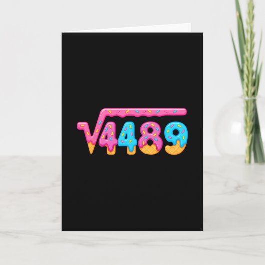 67 Ijs Drip Meme Vierkantswortel 4489 Gen Alpha Kaart (Voorkant)