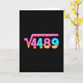 67 Ijs Drip Meme Vierkantswortel 4489 Gen Alpha Kaart (Gele Bloem)