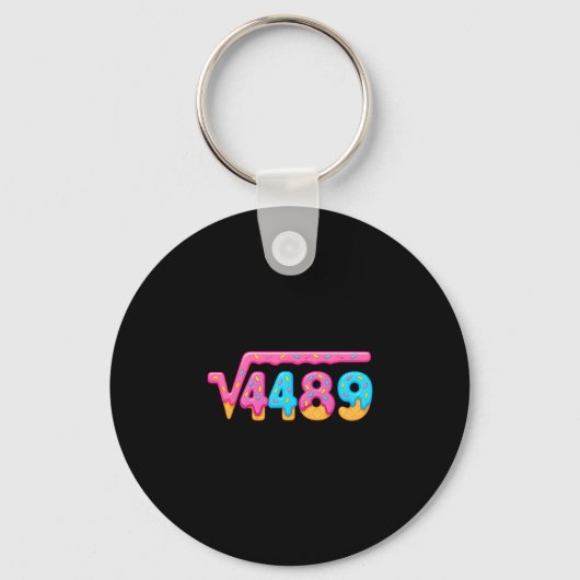 67 Ijs Drip Meme Vierkantswortel 4489 Gen Alpha Sleutelhanger (Voorkant)