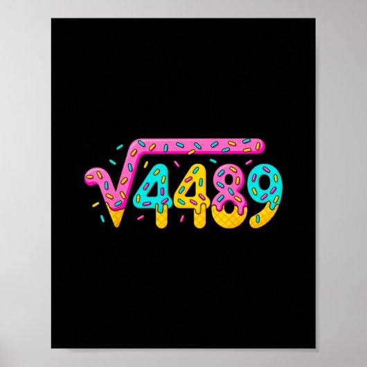 67 Ijs Drip Meme Vierkantswortel 4489 Informele Ta Poster (Voorkant)