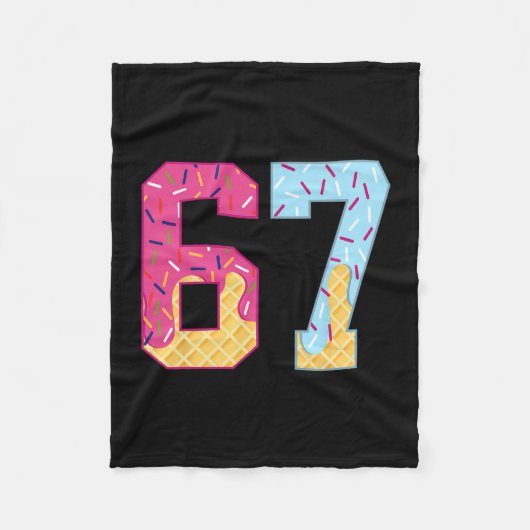 67 Ijs Drip Meme Zes Zeven Gen Alpha Slaang 1 Fleece Deken (Voorkant)