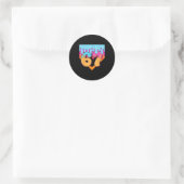 67 Ijs Drip Meme Zes Zeven Gen Alpha Slaang Ronde Sticker (Tas)