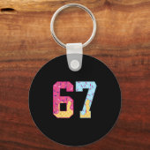 67 Ijs Drip Meme Zes Zeven Gen Alpha Slang 1 Sleutelhanger (Voorkant)