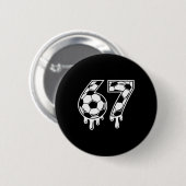 67 Ijs Drip Voetbal Gen Alpha Six Seven Meme  Ronde Button 5,7 Cm (Voorkant /achterkant)