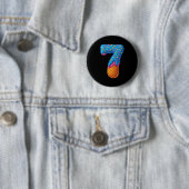 67 ijs-dripmeme grappig zes zeven Gen-alpha C Ronde Button 5,7 Cm (In situ)