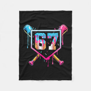 67 ijs druppel meme grappig zes zeven Gen Alpha ( Fleece Deken