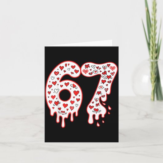 67 IJscrens Drip Meme Zes Zeven Gen Alpha Valenti Kaart (Voorkant)