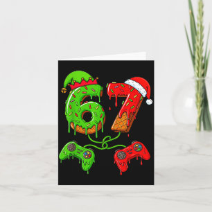 67 IJsdrip Meme Gamer Zes Zeven Kerstmis B Kaart