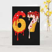 67 IJsdrip Meme Grappig Zes Zeven Valentijn D Kaart (Gele Bloem)