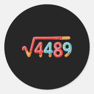 67 IJsdrip Meme Vierkantswortel 4489 Ronde Sticker