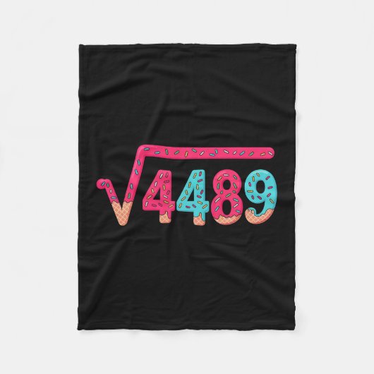 67 IJsdrip Meme Vierkantswortel 4489 Sla Jargon Wi Fleece Deken (Voorkant)
