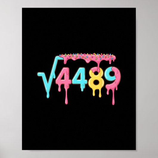 67 IJsdrip Meme Vierkantswortel 4489 Sla Jargon Wi Poster (Voorkant)
