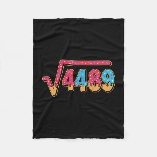 67 IJsdrip Meme Wiskundedocent School Vierkant  Fleece Deken (Voorkant)