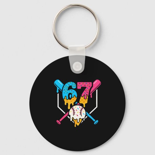 67 Ijsdrip Verkoop Meme Zes Zeven Gen Alpha Sl Sleutelhanger (Voorkant)