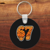 67 IJsdruppel Basketbal Six Seven Meme Mand Sleutelhanger (Voorkant)