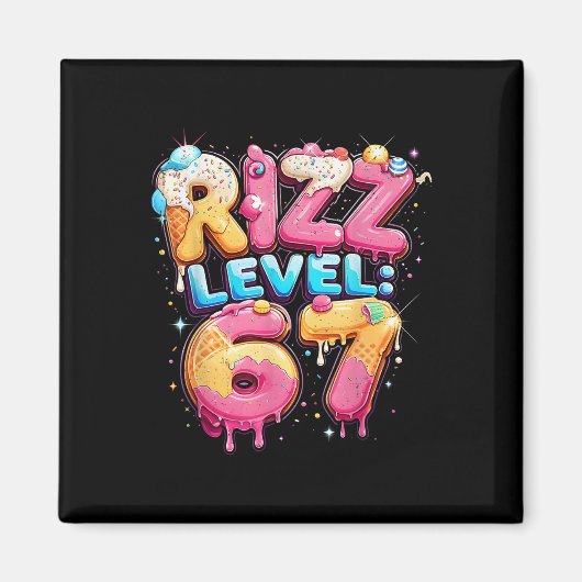 67 Ijsdruppel Cool Meme Zes Zeven Gen Alpha Sl Magneet (Voorkant)