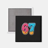 67 Ijsdruppel Grappig Zes Zeven Gen Alpha Meme S Magneet (Voorkant / Achterkant)