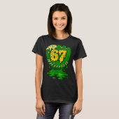 67 IJsdruppel Grappig Zes Zeven Honkbal T-shirt (Voorkant volledig)