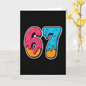 67 Ijsdruppel Grappige Zes Zeven Gen Alpha Meme S Kaart (Gele Bloem)