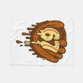 67 Ijsdruppel Grappige Zes Zeven Honkbal  Fleece Deken (Voorkant (Horizontaal))