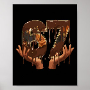 67 Ijsdruppel Melanine Zwarte Geschiedenis Grappig Poster