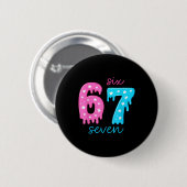 67 Ijsdruppel Meme 6 7 Halloween Kostuum Koppel Ronde Button 5,7 Cm (Voorkant /achterkant)