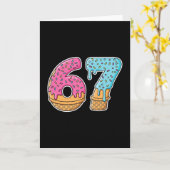 67 IJsdruppel Meme Funny Six Seven Gen Alpha S Kaart (Gele Bloem)