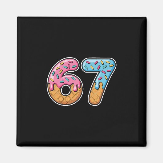 67 IJsdruppel Meme Funny Six Seven Gen Alpha S Magneet (Voorkant)
