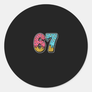 67 IJsdruppel Meme Funny Six Seven Gen Alpha S Ronde Sticker