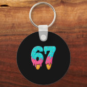 67 IJsdruppel Meme Funny Six Seven Gen Alpha S Sleutelhanger (Voorkant)