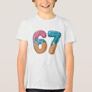 67 Ijsdruppel Meme Grappig Six Seven Gen Alpha Tri-Blend Shirt