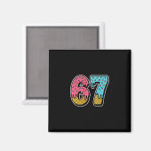 67 ijsdruppel meme grappig zes zeven Gen Alpha S Magneet (Voorkant / Achterkant)