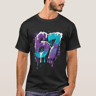 67 Ijsdruppel Meme Grappig Zes Zeven Gen Alpha S T-shirt