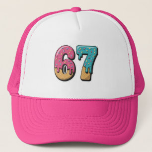 67 Ijsdruppel Meme Leuk Zes Zeven Gen Alpha Trucker Pet