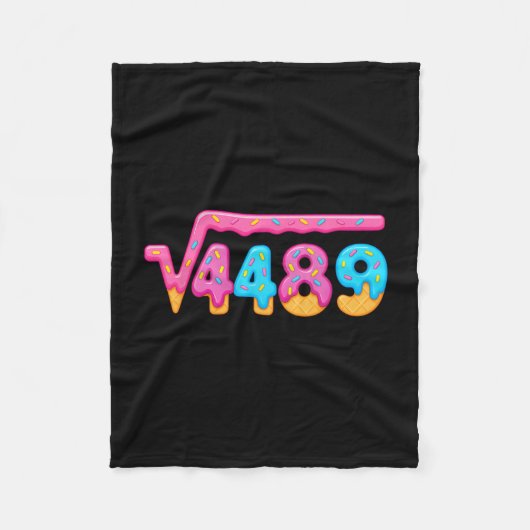 67 IJsdruppel Meme Vierkantswortel 4489 Gen Alpha Fleece Deken (Voorkant)