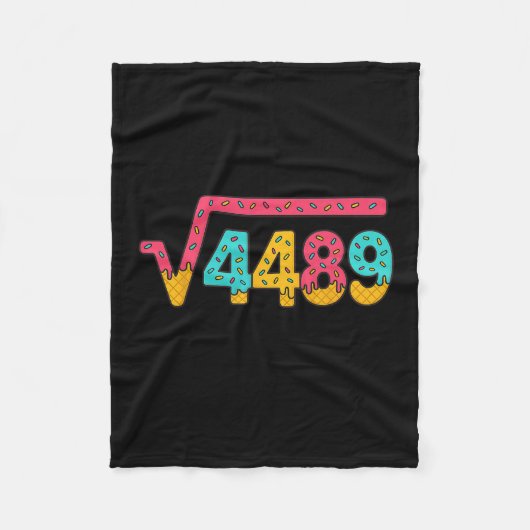67 IJsdruppel Meme Vierkantswortel 4489 Informele Fleece Deken (Voorkant)