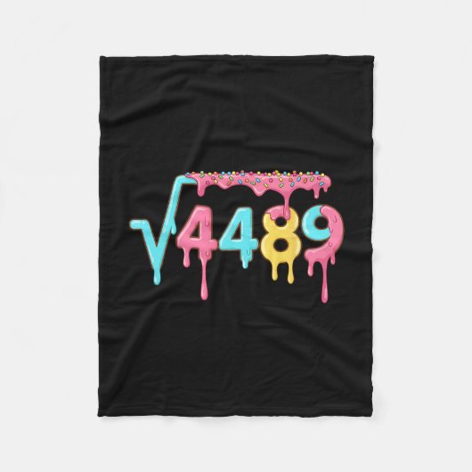 67 IJsdruppel Meme Vierkantswortel 4489 Informele Fleece Deken (Voorkant)