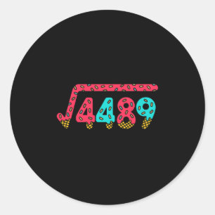 67 IJsdruppel Meme Vierkantswortel 4489 Informele Ronde Sticker