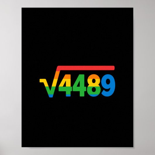 67 IJsdruppel Meme Vierkantswortel 4489  Poster (Voorkant)