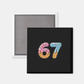 67 IJsdruppel Meme Zes Zeven Gen Alpha Slaang 2 Magneet (Voorkant / Achterkant)