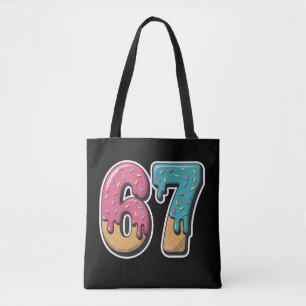 67 ijsje druip meme grappig zes zeven Gen Alpha Tote Bag