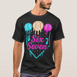 67 Ijsje Honkbal Drip Thuisplaat Zes Zeven 6  T-shirt