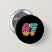 67 Ijsje Meme Drip Zes Zeven Slang Gen Alpha  Ronde Button 5,7 Cm (Voorkant /achterkant)