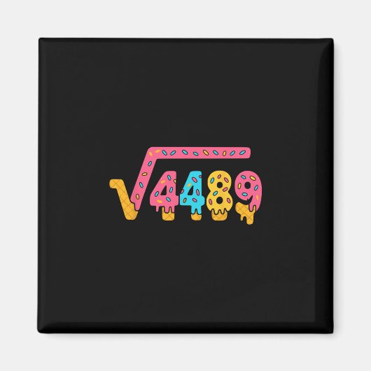 67 Ijsje Meme Vierkantswortel 4489 Sla Jargon Wisk Magneet (Voorkant)
