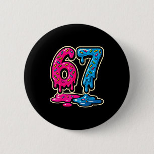 67 Ijsje Meme Zes Zeven Ronde Button 5,7 Cm