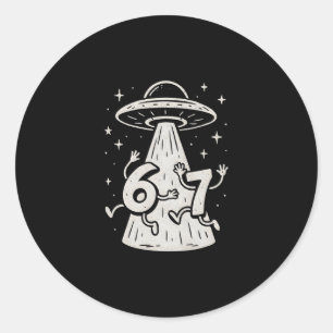 67 Internet Meme Ufo Zes Zeven Virale Trend Gen Al Ronde Sticker